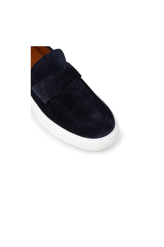 Deery Erkek Hakiki Süet Lacivert Loafer Ayakkabı - 02043mlcvp01