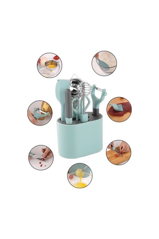 Pazly 5 Adet Paslanmaz Çelik Soyucu Mutfak Gereçleri, Depolama Koltuğu, Dayanıklı Sap, Yumuşak Silikon Çok Renkli