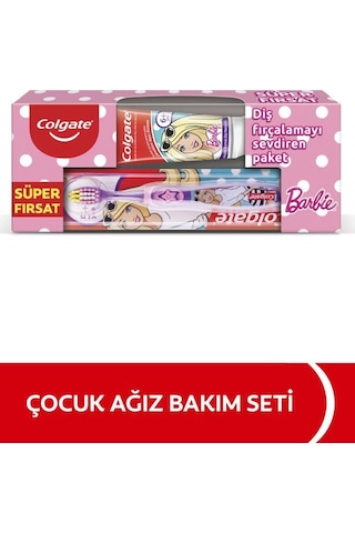 Colgate Barbie Meyve Aromalı Çocuk Diş Macunu 75 ML + Diş Fırçası
