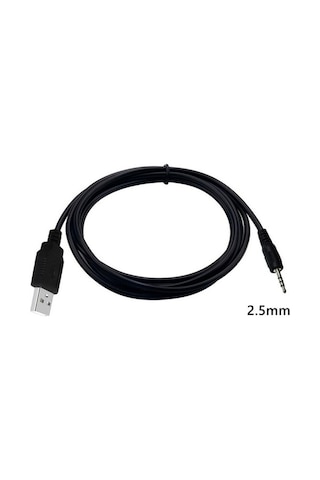 1 Metre Usb To 2.5 Mm Aux Kablo Kameralı Kol Saati Kablosu