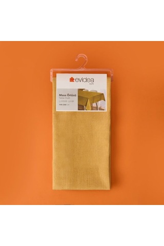 Evidea Soft Bella Keten Masa Örtüsü - Hardal - 140x200 Cm Hardal