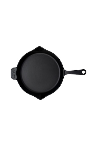 Lava Döküm Yuvarlak Kızartma Tavası Metal Kulplu Çap 34 CM