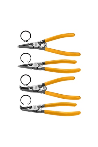 Ingco Hccps26180 180mm 4'lü Çantalı Segman Pensesi Seti Düz:iç/dış-eğri:iç/dış