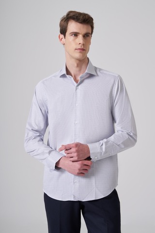 Morven Erkek Lacivert Pamuk Trend Dynamic Fit İtalyan Yaka Gömlek 26mc004038200 Lacivert