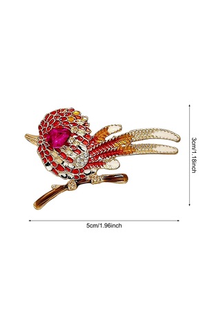 Muhteşem Rhinestone Kuş Broş Emaye Pimi Erkek Kadın Mücevher Aksesuar Çok Renkli