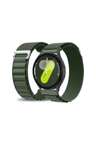 Samsung Uyumlu Galaxy Watch 6 4 5 7 Fe 40 42 44 46mm Alpine Loop Kumaş Kancalı Kordon