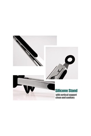 Ximistore9 3'lü Silikon Uçlu Paslanmaz Çelik Mutfak Kızakları, 23 Cm, Makarna-salat-barbecü İçin Yeşil-pembe Çok Renkli