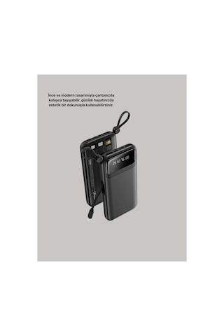 Çoklu Güvenlik Korumalı 20.000 Mah Powerbank Fener Özellikli Çok Rnekli