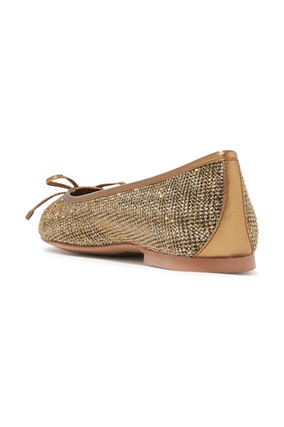 Kurt Geiger Eagle Motifli Kadın Balerin Düz Ayakkabı Altın