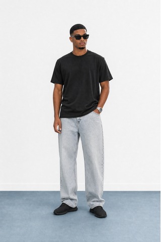 Respire Erkek Washed Baggy Pantolon Buz Mavi Buz Mavisi