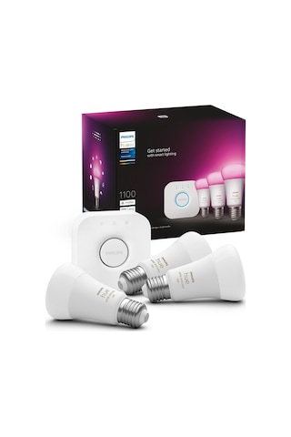Philips Huewca 9w E27 Renkli Akıllı Ampul 3'lü Başlangıç Seti Rgb - Ayarlanabilir Renk Sıcaklığı Ve Parlaklık