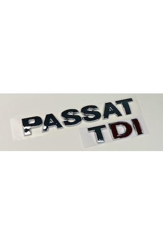 Vw Passat B5 B5,5 1997 - 2005 İki Kırmızı Tdi Bagaj Yazısı Set