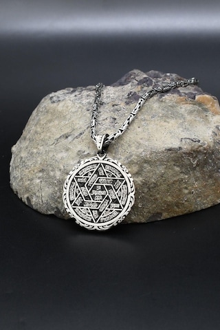 Hz. Süleyman Mührü 925 Ayar Gümüş Kolye Kral Zincir 2mm 902425 Gümüş