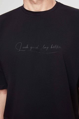 D's Damat Oversize Siyah Baskılı %100 Pamuk T-shirt 2EC14ORT05211 Siyah
