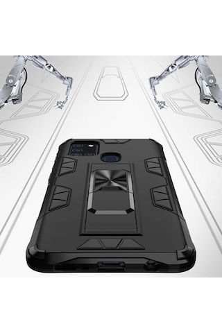 Samsung Uyumlu Galaxy A21S Kılıf Zore Volve Kapak-Kırmızı