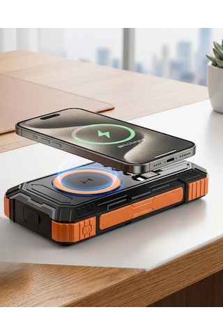 20000 Mah Powerbank Güneş Enerjili Kablosuz Şarj Hızlı Şarj Taşınabilir Batarya Kopya Renkli 15983092