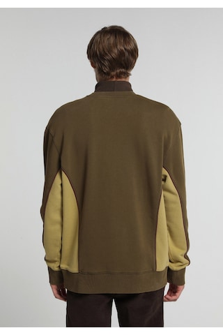 Colin's Colins Relaxed Fit Yuvarlak Yaka Düz Erkek Yeşil Sweatshirt Cl1082362 Q1.v1 Kha Haki
