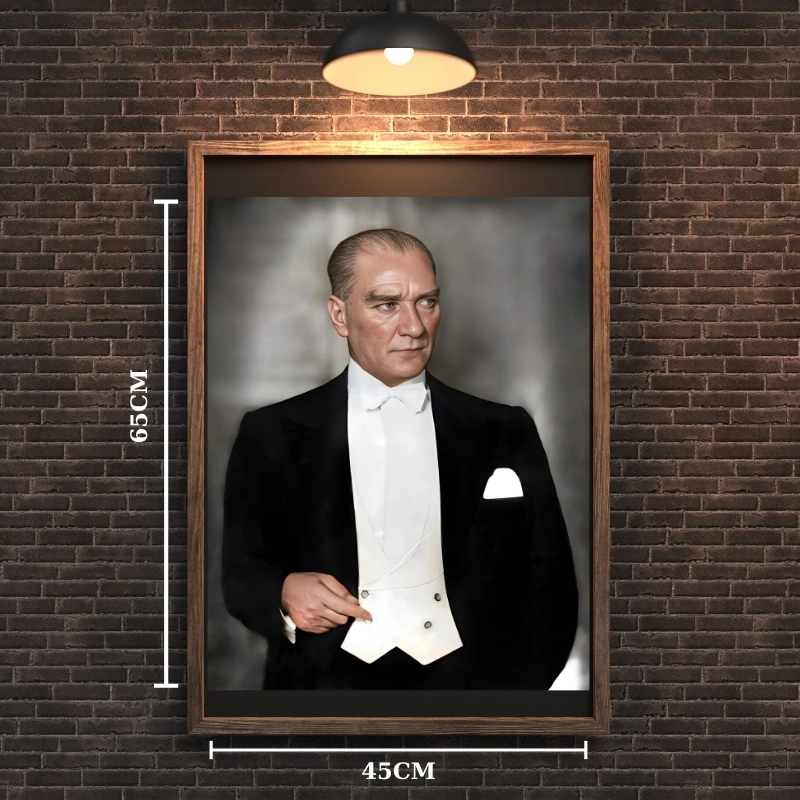Atatürk Tablo Serisi 10 Çerçevesiz 45x65cm Pvc Tablo