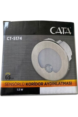 Cata Ct-5174 1.5W Koridor Led Armatür Sensörlü 6400K Beyaz