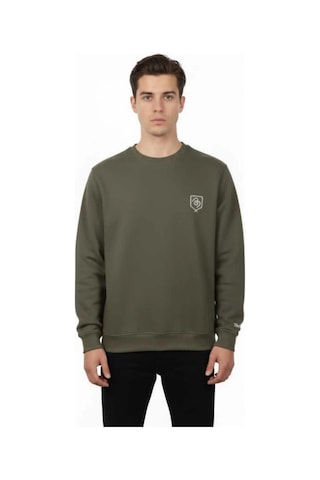 Bigümex The Brave Premium Erkek Sweatshirt 3 Iplik Yeşil