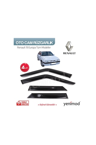 Renault 19 Europa Tüm Modeller 4Lü Cam Rüzgarlık