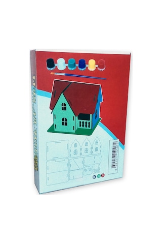 Ahşap Çiftlik Evi Maketi - 3 Boyutlu ve Kutulu