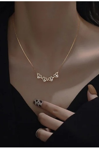Stainless Steel Çelik Kolye Gold