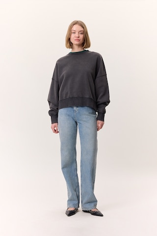 Yıkama Efektli Sweatshırt Antrasit Antrasit