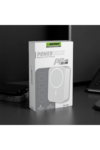 Br-044 Br-044 10.000 Mah Magsafe P.bank Type-c + Usb Giriş-çıkı BEYAZ