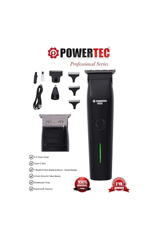 Powertec TR-375 (3in1) Günlük Erkek Tıraş Bakım Seti