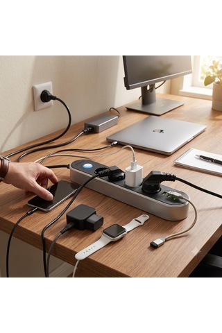 Coverzone 3 Usb Portlu 3 Lü Topraklı Uzatma Priz 3 Metre Kablolu