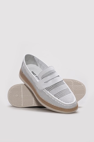 Fast Step Hakiki Deri Erkek Casual Ayakkabı 951ma395 Beyaz