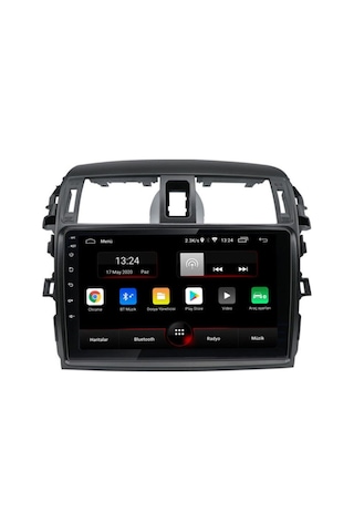 Toyota Corolla 2006-2013 Android Multimedya Carplay 4gb/64gb 9 Inc Hd Ips Ekran Park Kamera  9"