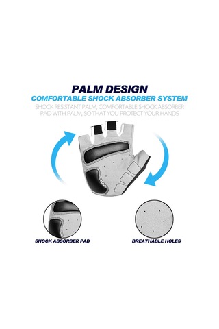 Vkemall Kırmızı L Beden Mikrofiber Outdoor Spor Antislip Kaldırma Bisiklet Yarı Parmak Eldiveni Çok Renkli