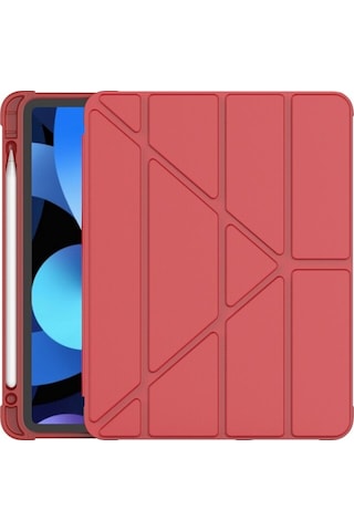 Apple Uyumlu iPad, Air 11inç M2 2024 Kılıf Kalem Bölmeli Trifolding Case A2902 A2903 A2904