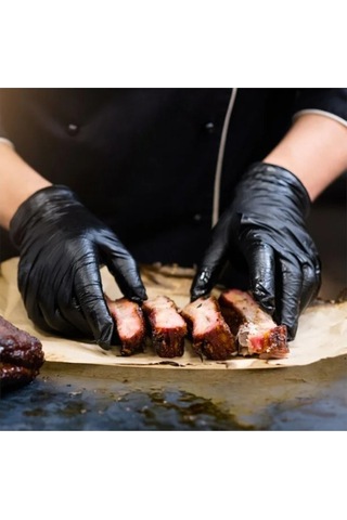 Siyah Nitril Eldiven Ekstra Kalın - L Beden - 50'li Paket