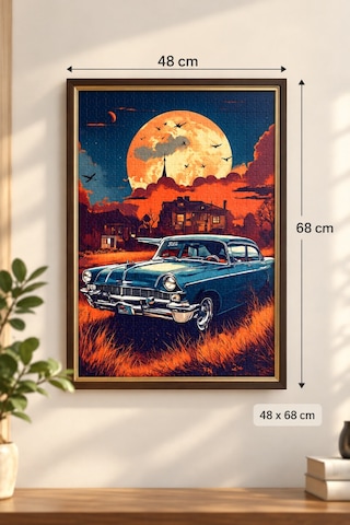 1000 Parça Klasik Araba Puzzle 48 X 68 Cm Yüksek Baskı Kaliteli Eğlenceli Ve Eğitici Puzzle