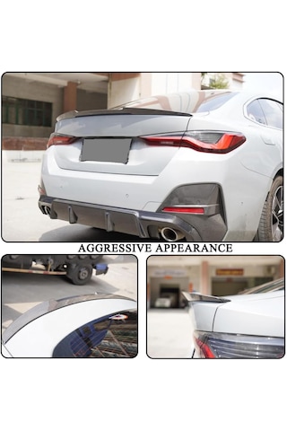 Bmw G26 Yarasa M4 Spoiler İthal Parlak Siyah Abs Plastik 2021+