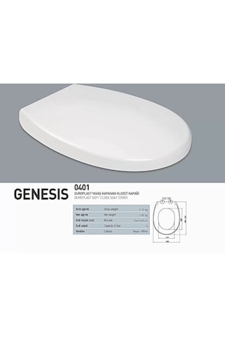 Nkp Genesis Duroplast Yavaş Kapanan Klozet Kapağı - Nkp0401