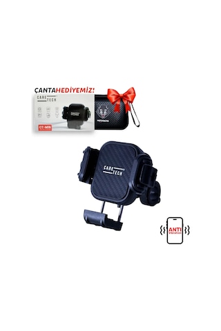 Ct-m16 Telefon Tutucu Titreşim Önleyicili Motosiklet Gidon Montajlı Klipsli Su Geçirmez Üniversal Siyah