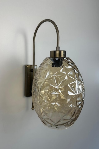 Veltro Bal Rengi Cam Aplik Duvar Lambası Modern Otel Cafe Vintage Salon Yatak Odası Merdiven Retro Bal