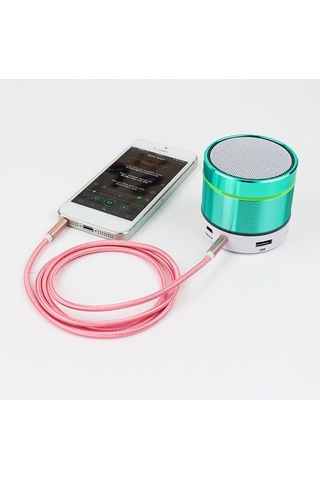 Yingfu 3,5 Mm Erkek Ses Kablosu Alüminyum Kaplamalı Konnektör 1 M Araba Kulaklıkları, Mp3 Mp4 Hoparlörleri İçin Ekstra Kablo