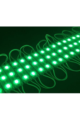10 Adet 5 Watt Yeşil Işık Ip65 Modül Led, 10 Adet Magnetli, Çok Kaliteli Yeşil Işık Modül Led Yeşil