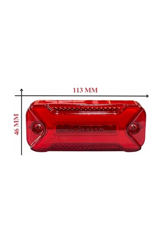 24v Yan İkaz-pozisyon Lambası Dorse Side Marker Kırmızı 2 Fonksiyonlu Neon Ledli 113 46 Mm