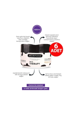 Morfose Milk Therapy Saç Maskesi 500 Ml 6 Adet