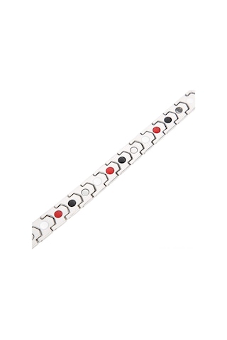 Tenfowee Erkekler İçin Titanyum Çelik Sağlık Bilezik, Manyetik Tasarım, Eklem Ağrısı Azaltıcı, Kan Dolaşımını Geliştirici, Uzunluğu Ayarlanabilir Gümüş Diğer