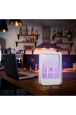 Hubrendy Kargo Elektrikli Sinek Kovucu Usb Şarjlı Sessiz Ve Etkili Led Işıklı Kapan