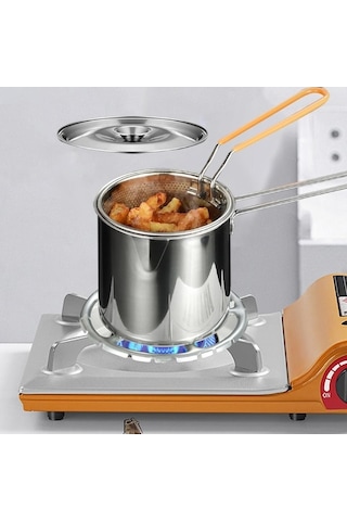 Novahub Suntek Derin Kızartma Tencere - Fırça Ve Olmadan Kullanım Gümüş