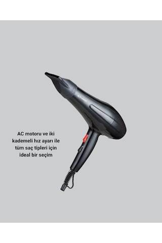 Profesyonel Saç Kurutma Makinesi Ac Motor Soğuk Üfleme 2 Hız Ka