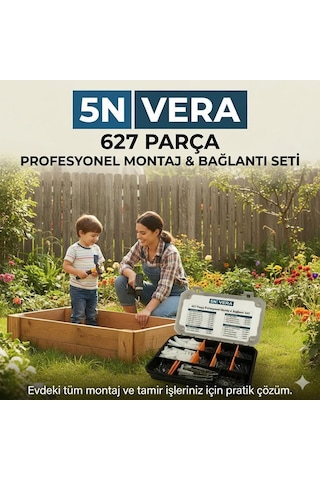627 Parça Vida Dübel Seti Organizer Kutu Montaj Ve Tamir Seti Çivi Pul Kanca 11 İnc